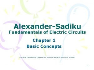 AlexanderSadiku Fundamentals of Electric Circuits Chapter 1 Basic