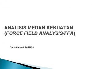 Contoh kasus force field analysis