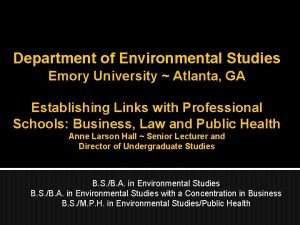 Emory environmental science