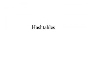 Hash table abstract data type