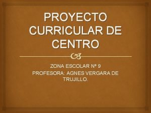 Proyecto curricular de centro