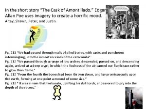 Imagery in the cask of amontillado