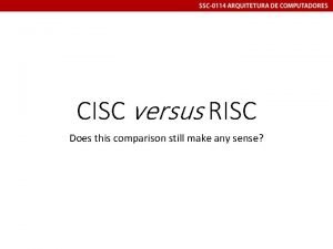 Risc vs cisc