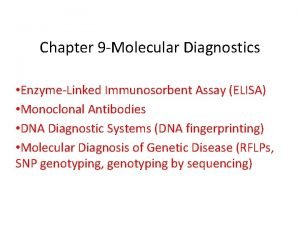 Enzyme-linked immunosorbent assay (elisa) Enzyme-linked immunosorbent assay (elisa)