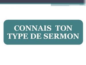 Exemple de sermon Exemple de sermon