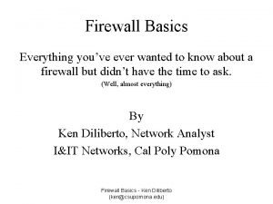 Firewall Basics Everything youve ever wanted to know