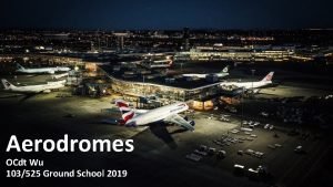 Aerodromes OCdt Wu 103525 Ground School 2019 Aerodromes
