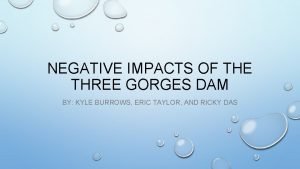 NEGATIVE IMPACTS OF THE THREE GORGES DAM BY