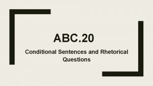 20 conditional sentences