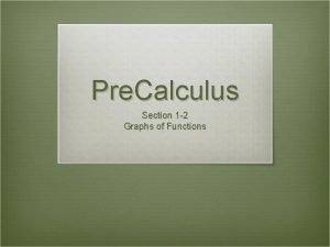 Pre Calculus Section 1 2 Graphs of Functions