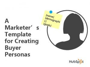 A Marketers Template for Creating Buyer Personas nam