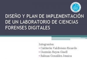 DISEO Y PLAN DE IMPLEMENTACIN DE UN LABORATORIO