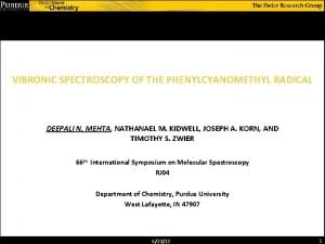 VIBRONIC SPECTROSCOPY OF THE PHENYLCYANOMETHYL RADICAL DEEPALI N