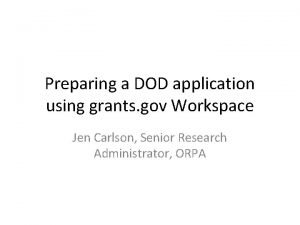 Dod workspace