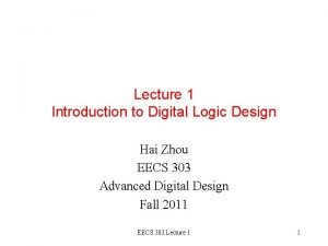 Digital logic design lectures