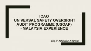 Icao usoap