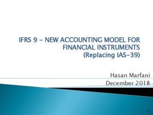 New accounting model