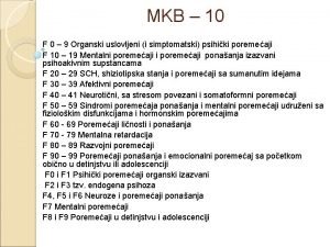 MKB 10 F 0 9 Organski uslovljeni i
