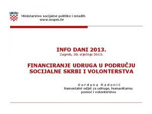 Ministarstvo socijalne politike i mladih www mspm hr