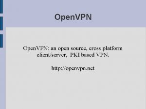 Open source vpn