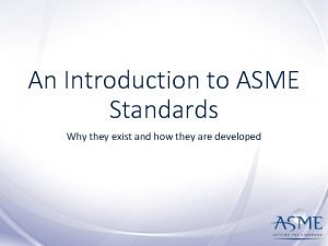 Asme standards Asme standards
