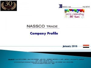 Company Profile January 2016 135 2012 4159806 202