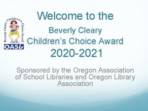 Beverly cleary children's choice award