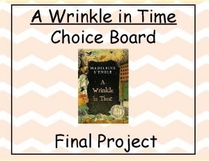 A wrinkle in time plot diagram