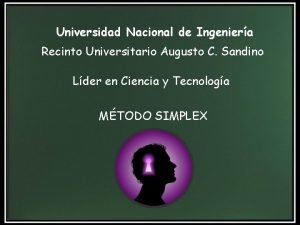 Universidad Nacional de Ingeniera Recinto Universitario Augusto C