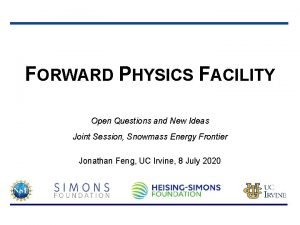 Forward physics facility