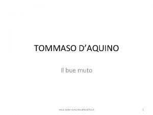 TOMMASO DAQUINO Il bue muto www areteconsulenzafilosofica it