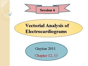 Session 6 Vectorial Analysis of Electrocardiograms Guyton 2011