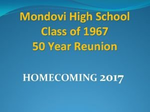 Mondovi High School Class of 1967 50 Year