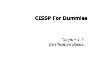 Cissp basics