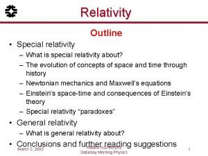 General vs special relativity General vs special relativity