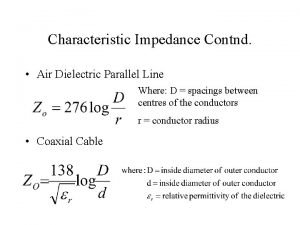 Characteristic impedance of air