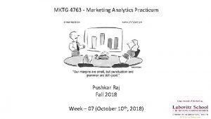 MKTG 4763 Marketing Analytics Practicum Pushkar Raj Fall