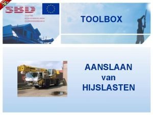 Toolbox veilig hijsen