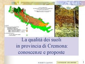 La qualit dei suoli in provincia di Cremona