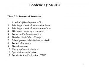 Geodzie 3 154 GD 3 Tma 2 Geometrick