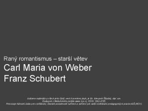 Ran romantismus star vtev Carl Maria von Weber