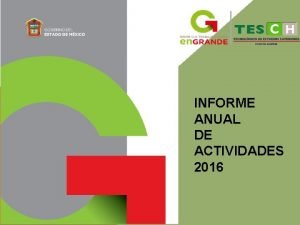 INFORME ANUAL DE ACTIVIDADES 2016 I PROGRAMA EDUCATIVO