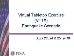 Earthquake tabletop exercise