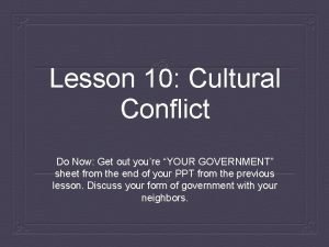 Cultural conflict definition