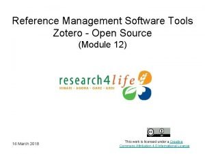 Zotero open source