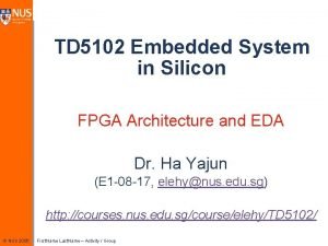 TD 5102 Embedded System in Silicon FPGA Architecture