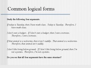 Logical form Logical form