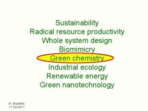 Sustainability & resource productivity consulting