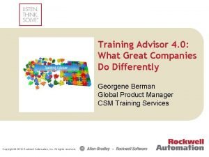 Rockwell training advisor