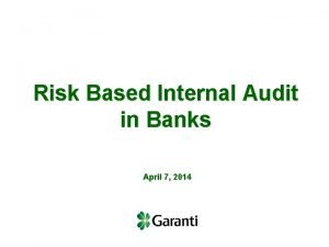 Risk based internal audit in banks